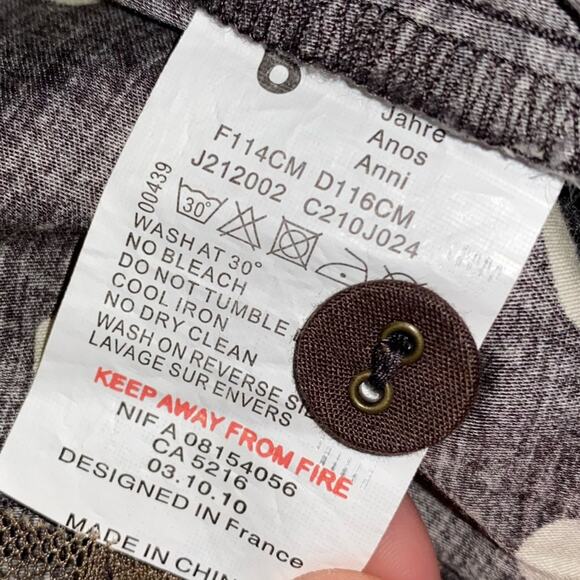 Jean Bourget French Designer Girls sz 6 Brown Polka Dot Jacket Tulle Ruffle - Picture 7 of 10